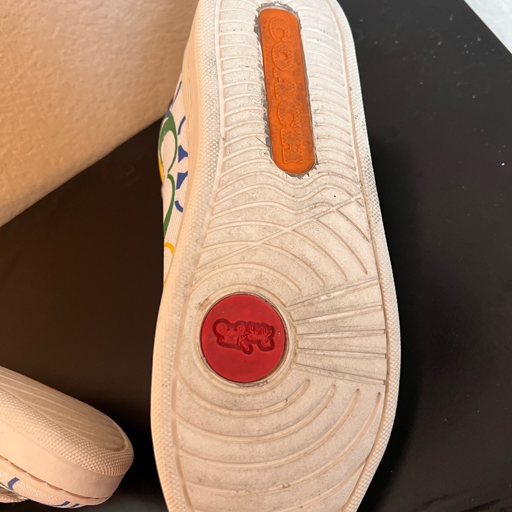 Coach Cream Textured Sneakers - Picture 3 of 4